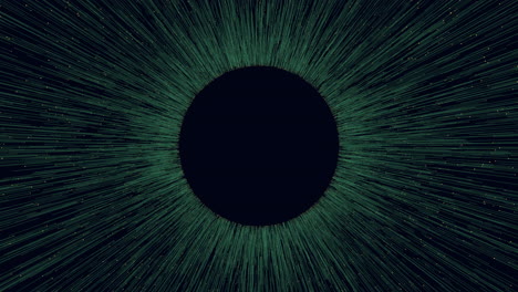 rayos verdes de luz en la galaxia