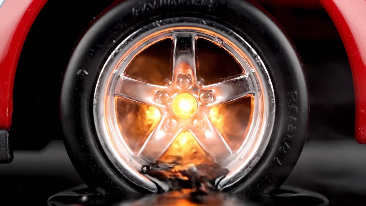 Close-up of Car Wheel and Tire