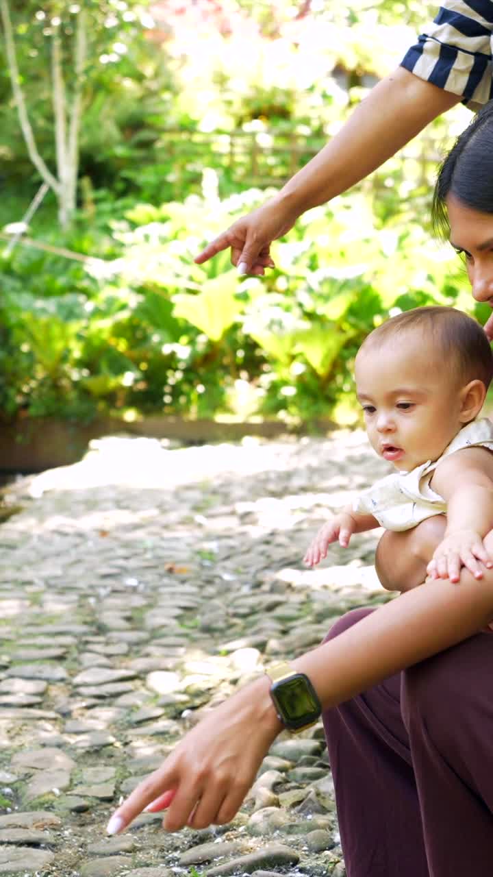 Mother and Baby in Garden