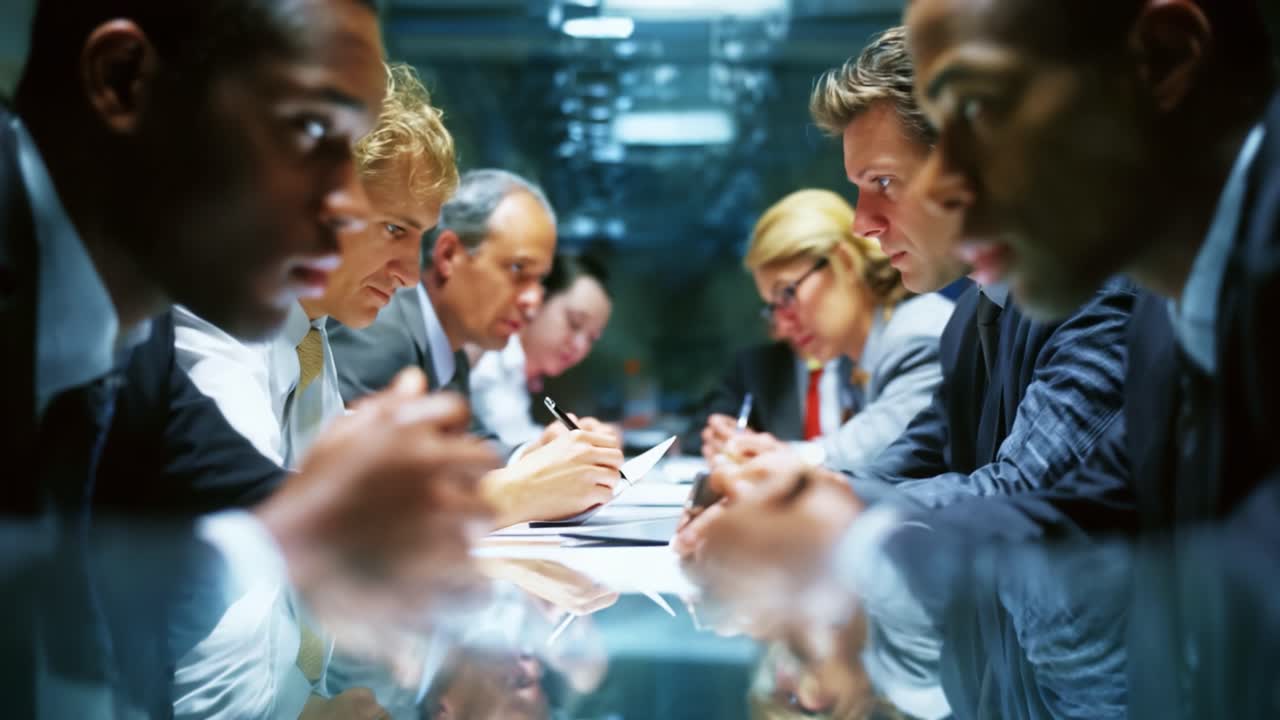 Intense Business Negotiation: A Deep Dive into the Dynamics of Decision-Making and Strategic Conversations Across a Table in a High-Stakes Corporate Environment