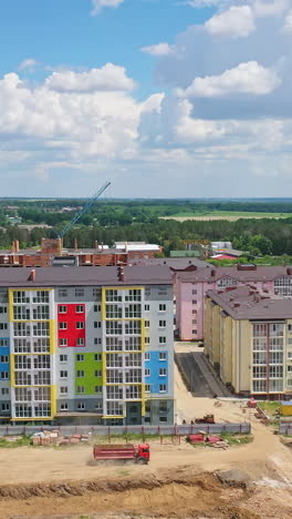 flying over the construction site