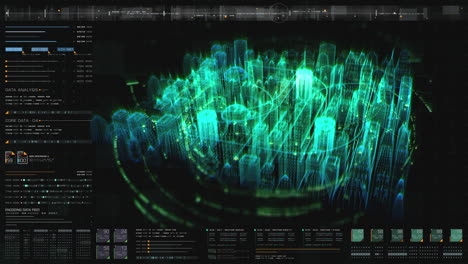 Futuristische-Head-up-display-holografische-Stadt-Digital-Generierte-Bild-virtual-reality-matrix-partikel-In-Der-Cyberspace-hintergrundumgebung
