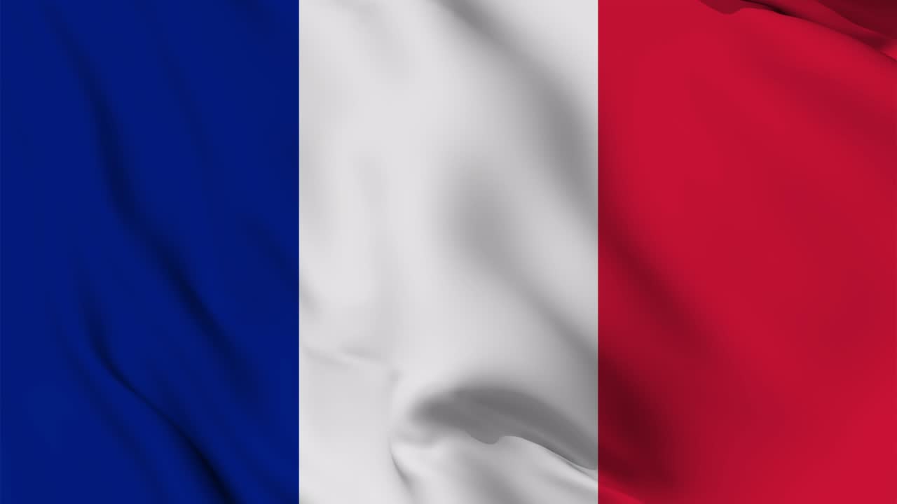 Animación de ondeo continuo de la bandera de Francia