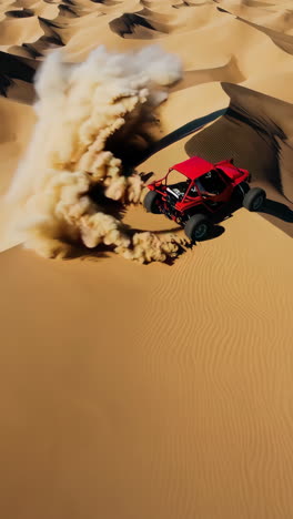 red dune buggy adventure in the desert