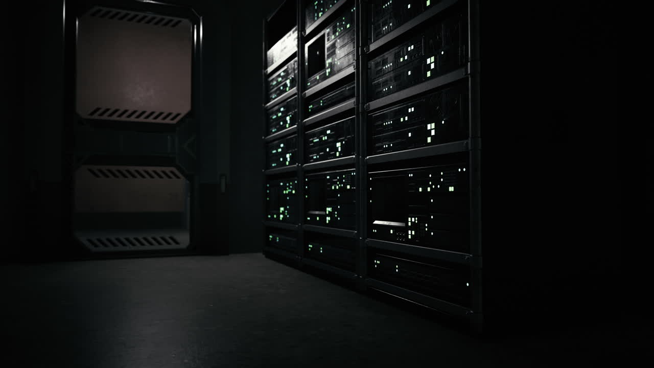 Dark and Mysterious Server Room