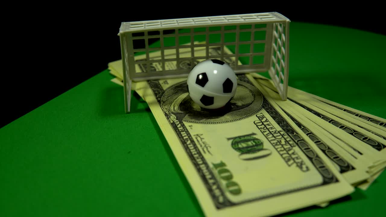 Para ve spor konsepti, futbola bahis.