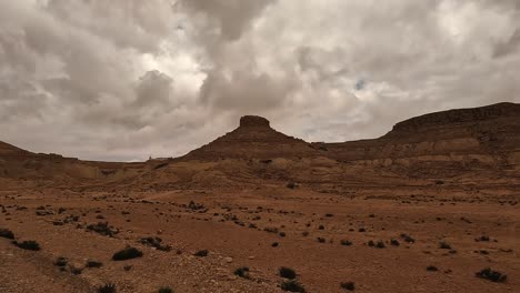 ksar guermessa troglodyte village in tunisia on cloudy day