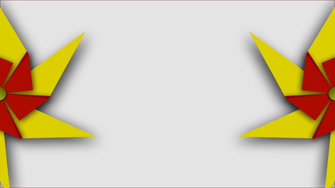 molino de viento de papel, animación de ventilador de papel para gráficos en movimiento, elementos gráficos.