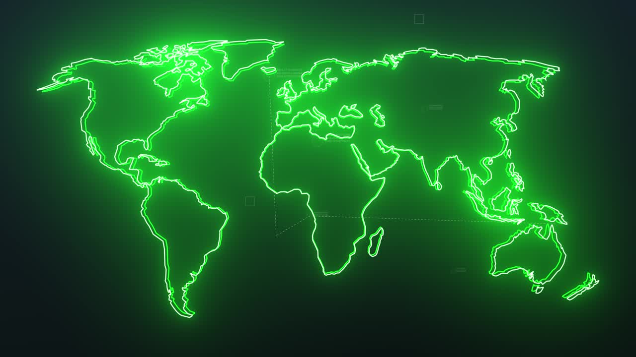 red mundial de tecnología de comunicación de neón