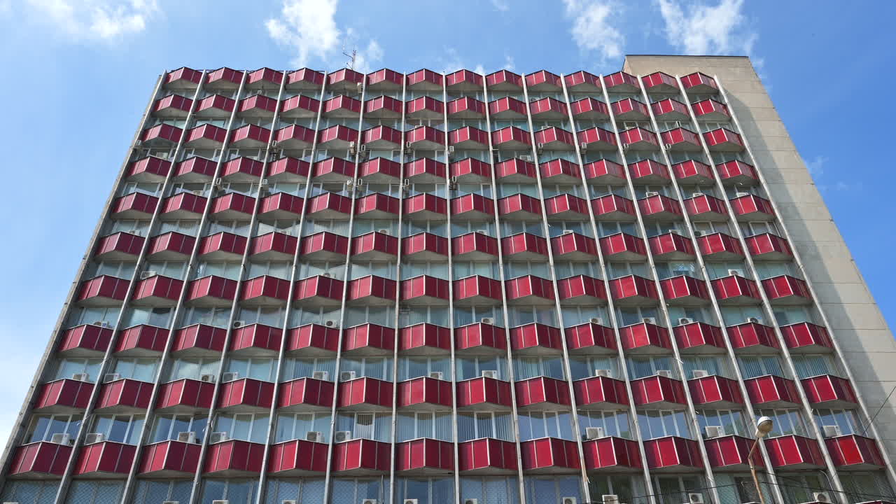 The facade of the Publishing House in Chisinau, Moldova