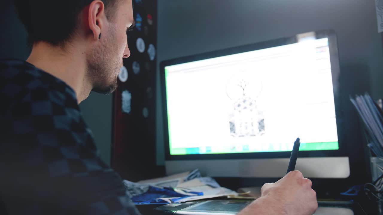 A Designer Working on Digital Art