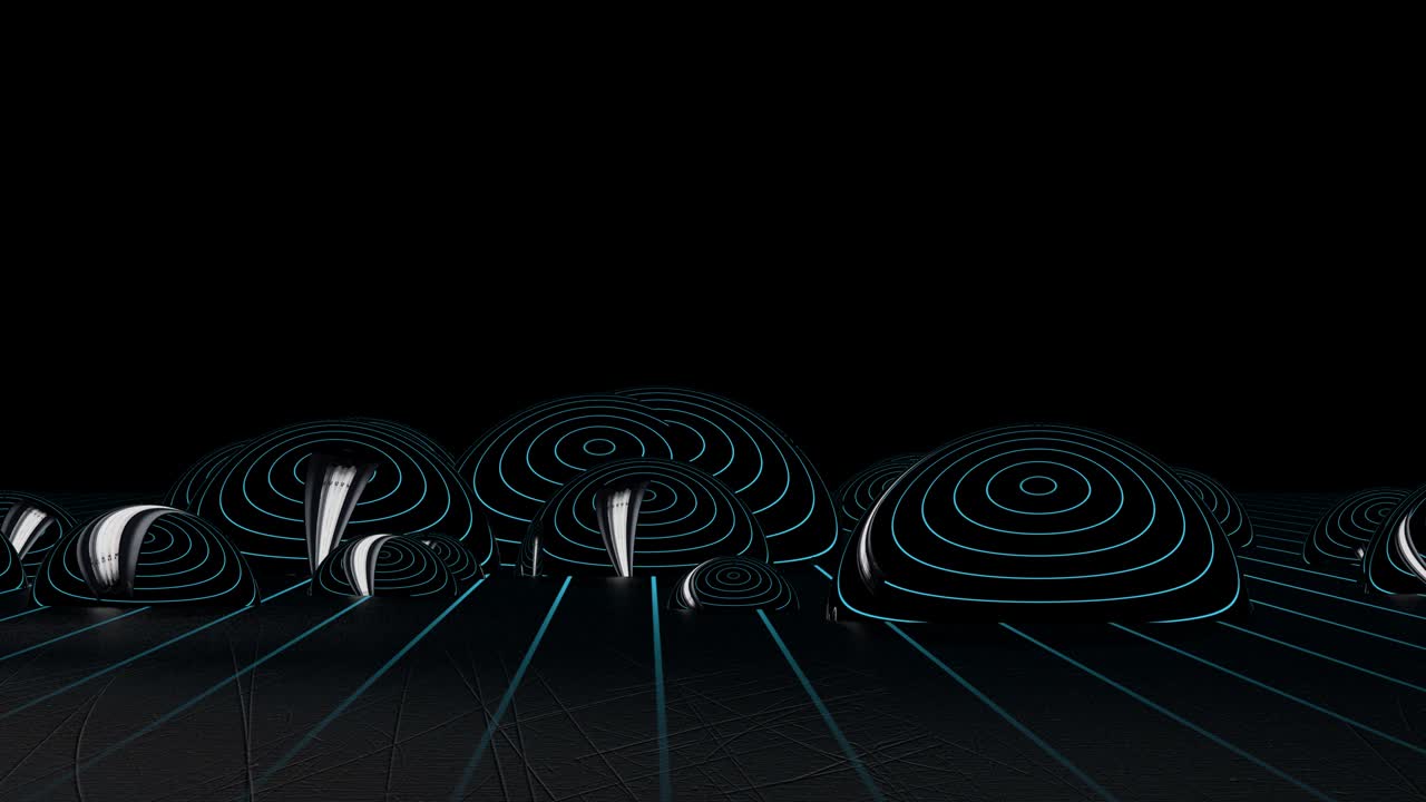 Abstract background composed of spheres and lines making patterns.