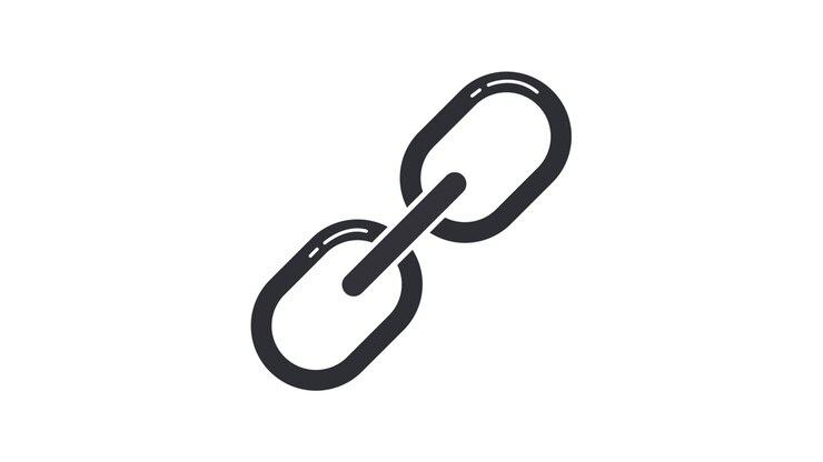 Animated Chain Link Icon Forming on White Background