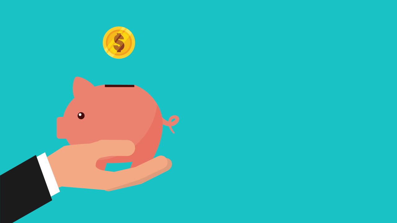 economy and finances hand lifting piggy savings