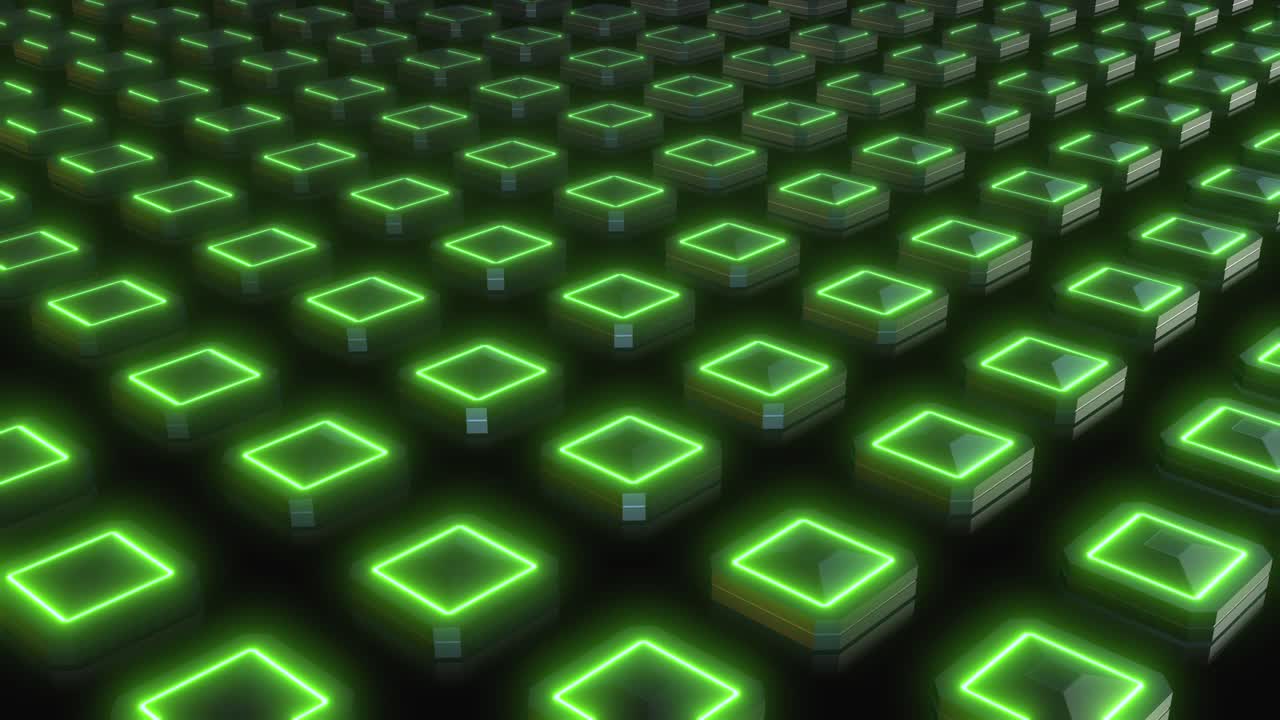 Abstract Futuristic Neon Grid Pattern
