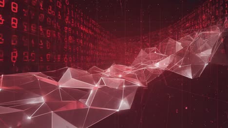abstract digital network with binary code