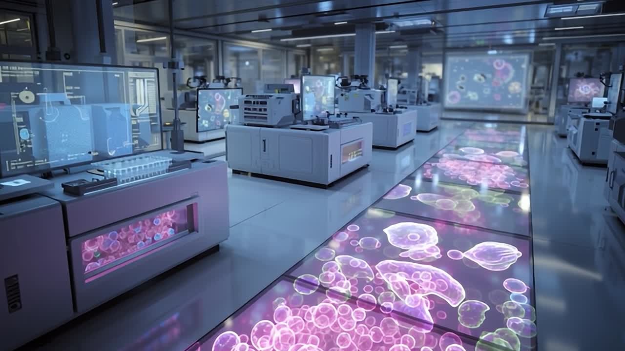 Advanced laboratory showcasing biotechnology research and experiments