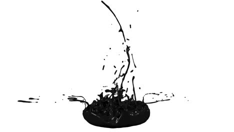 3d paints dance in 4k on white background. simulation of splashes of ink on a musical speaker that play music. beautiful splashes as a bright background in ultra high quality. black v2