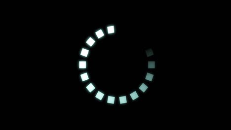 loading circle icon on black background