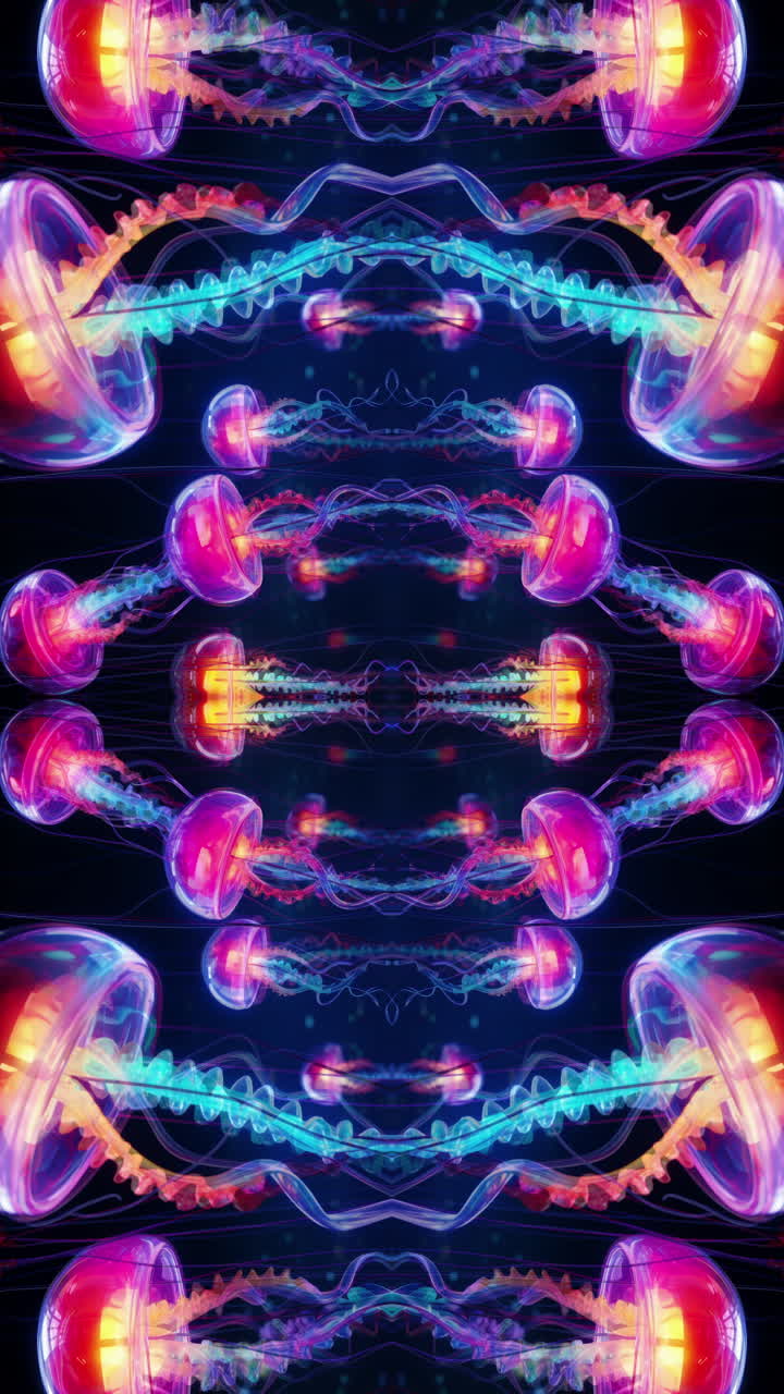 medusas flotando en el fondo abstracto ai
