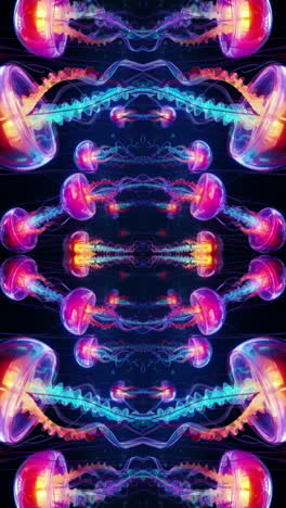 medusas flotando en el fondo abstracto ai