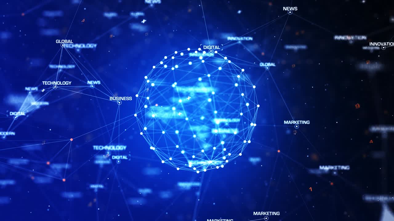 4K Futuristic network background(loopable)