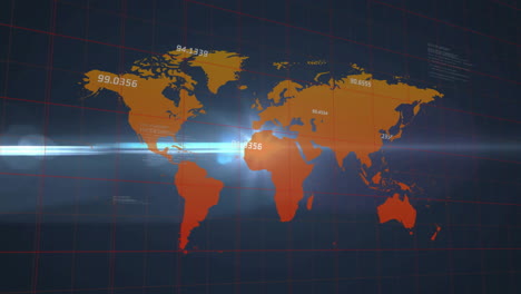 Animación-Del-Procesamiento-De-Datos-Sobre-El-Mapa-Mundial