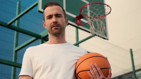 man holding a basketball