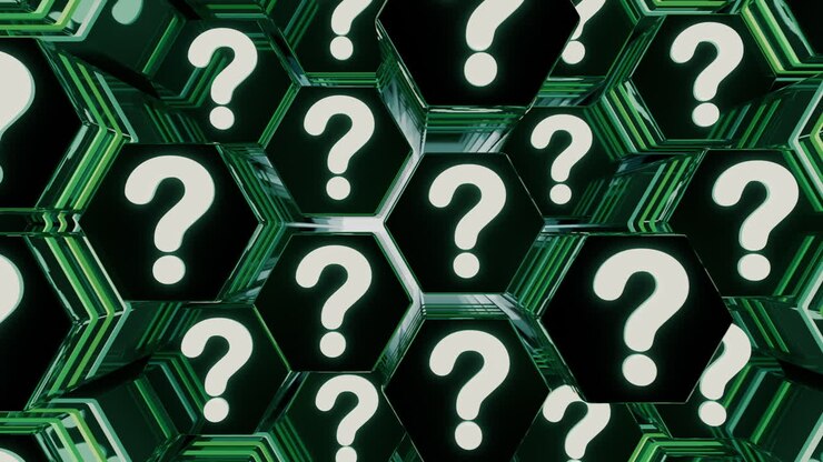 Question Mark symbols for technology concept