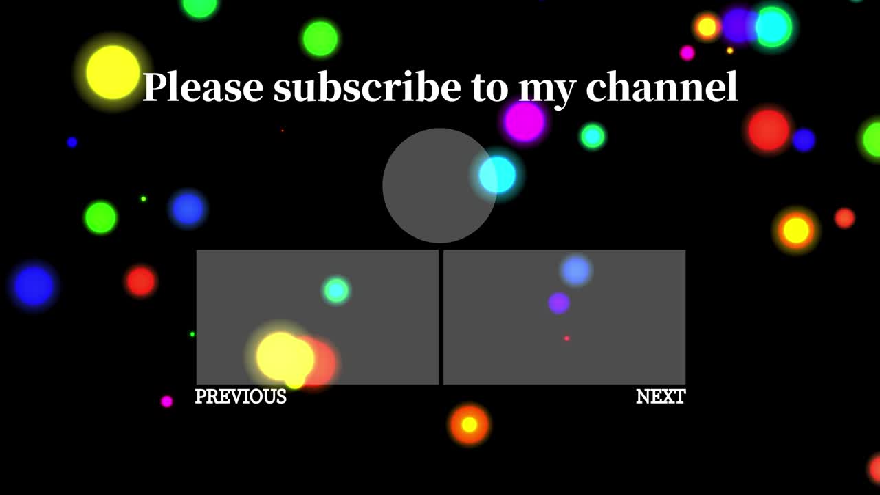 다채로운 공 구 끝 카드 끝 화면 모션 그래픽