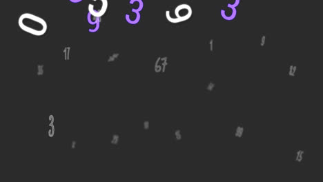 Digital-animation-of-multiple-changing-numbers-floating-against-grey-background