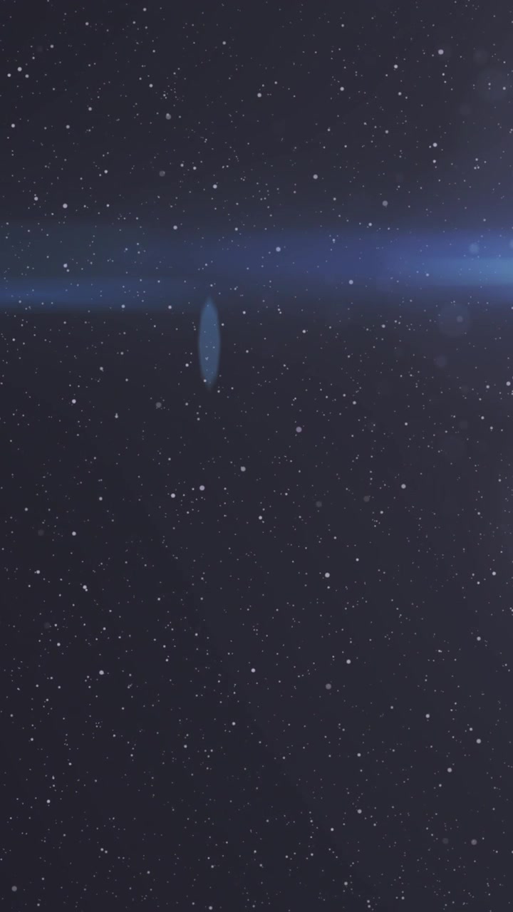 Animation of glowing lights over night sky with stars