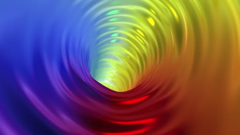 light at the end of the tunnel, flying deep into the colorful rainbow tunnel. background animation of seamless loops