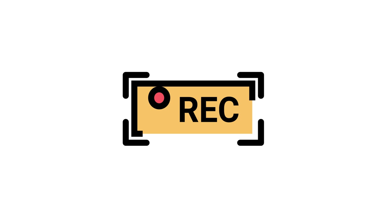 Animated REC Button Blinking Recording Indicator