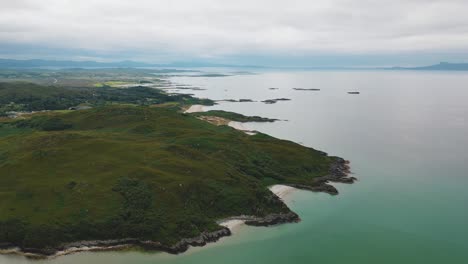 aerial view of scottish coast