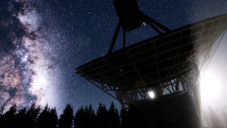 observatorio astronómico bajo las estrellas del cielo nocturno