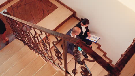 Top-view-of-business-people-working-on-deadline-project