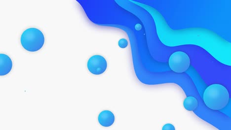 hermosas formas abstractas azules se mueven en el fondo de la animación de bucle.