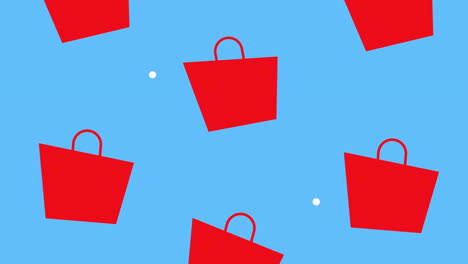 bolsas de compras conjunto de patrón de animación