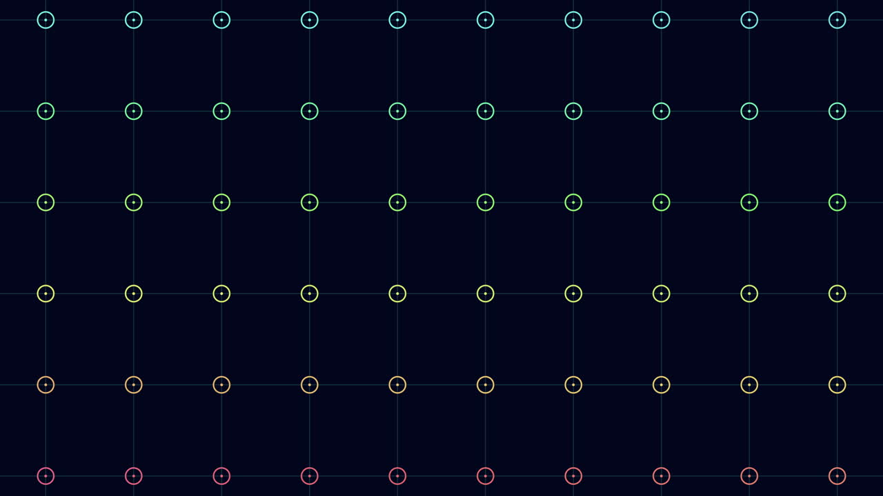 Rings and dots pattern with neon color 1