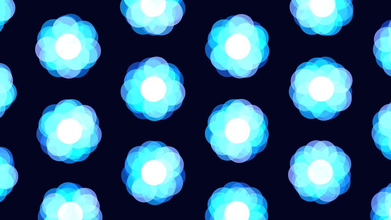 patrón de flores abstractas y futuristas en degradado negro 2