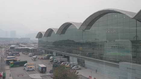 View-of-the-Hong-Kong's-Chek-Lap-Kok-International-Airport-facade-and-building