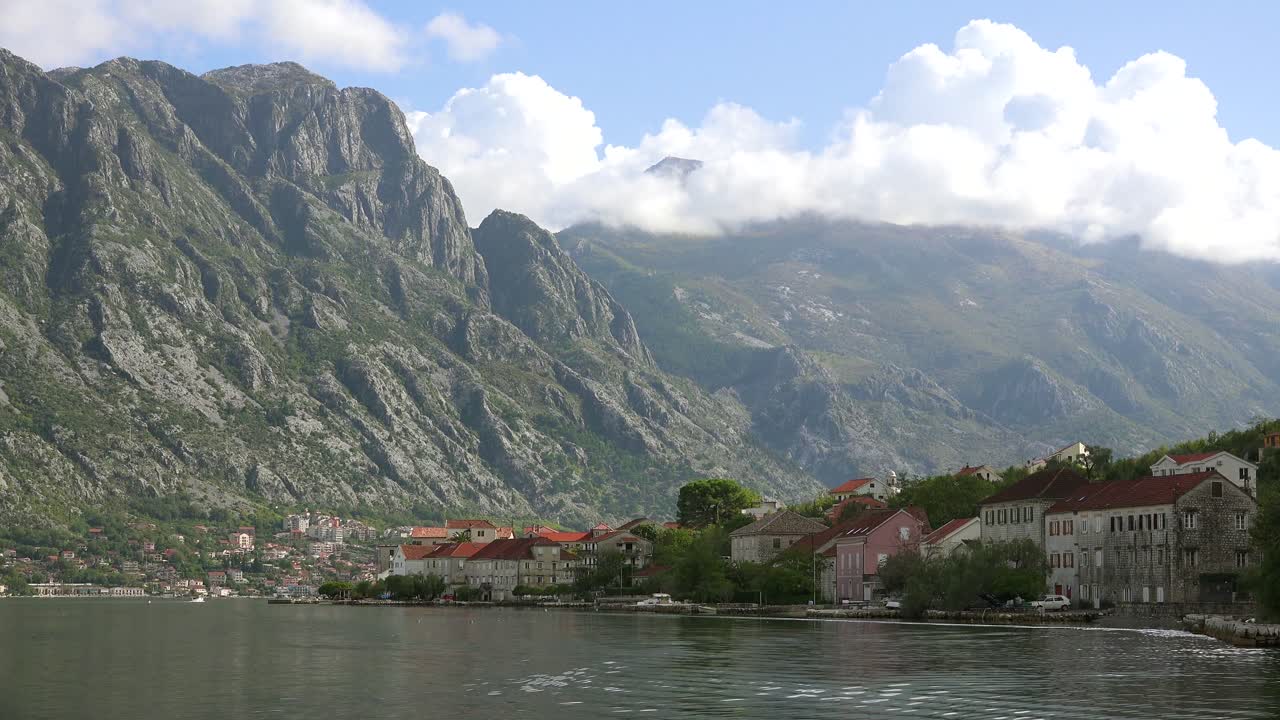 An attractive village on the shores of Boka Bay Montenegro 1