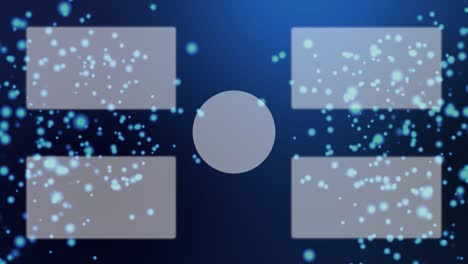 gráficos de movimiento de pantalla de extremo de tarjeta de punto flotante luminoso