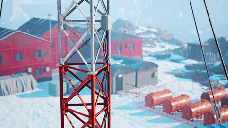 weather station on the mountain peak