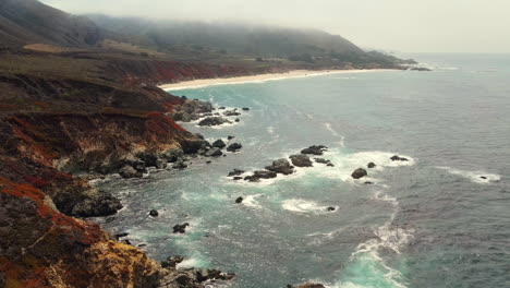 elevation view of the majestic california coastline in the big sur area