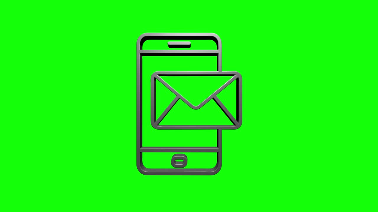 redes sociales diseño de íconos de plata 3d. contorno del ícono web. gráficos en movimiento.