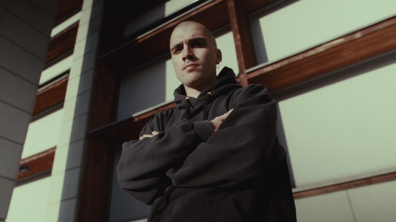 Stylish Man in Hoodie