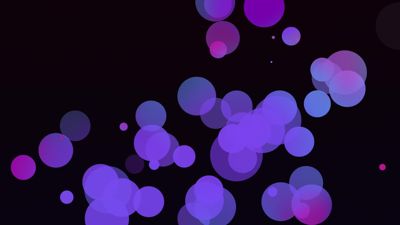 Colorful animated circles particles light background 4k