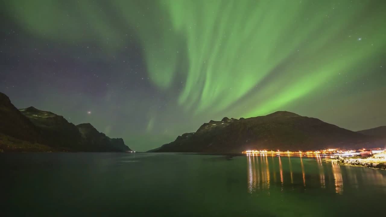 A spectacular Northern Lights. Aurora borealis.